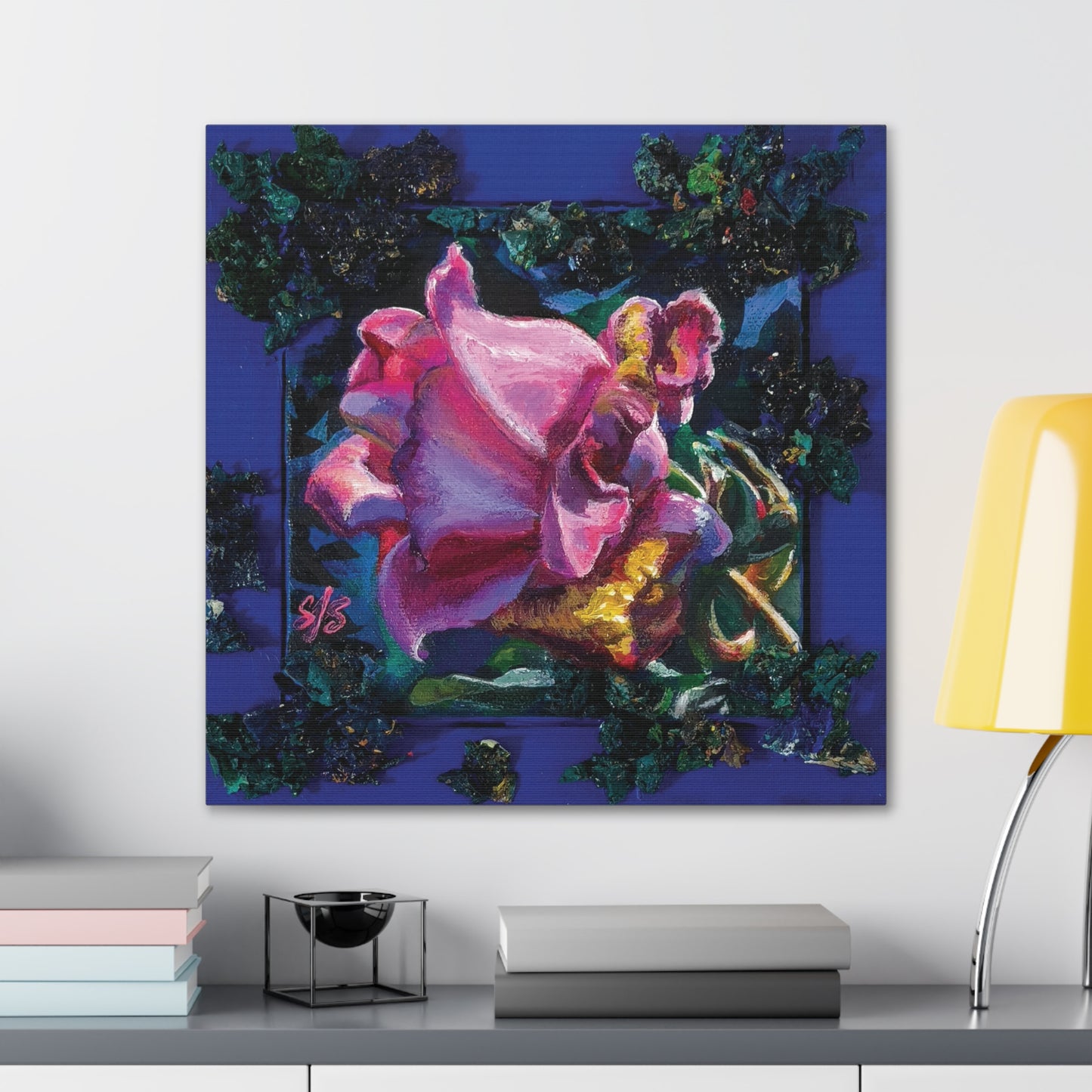 "Rose in Blue" Canvas Gallery Wraps