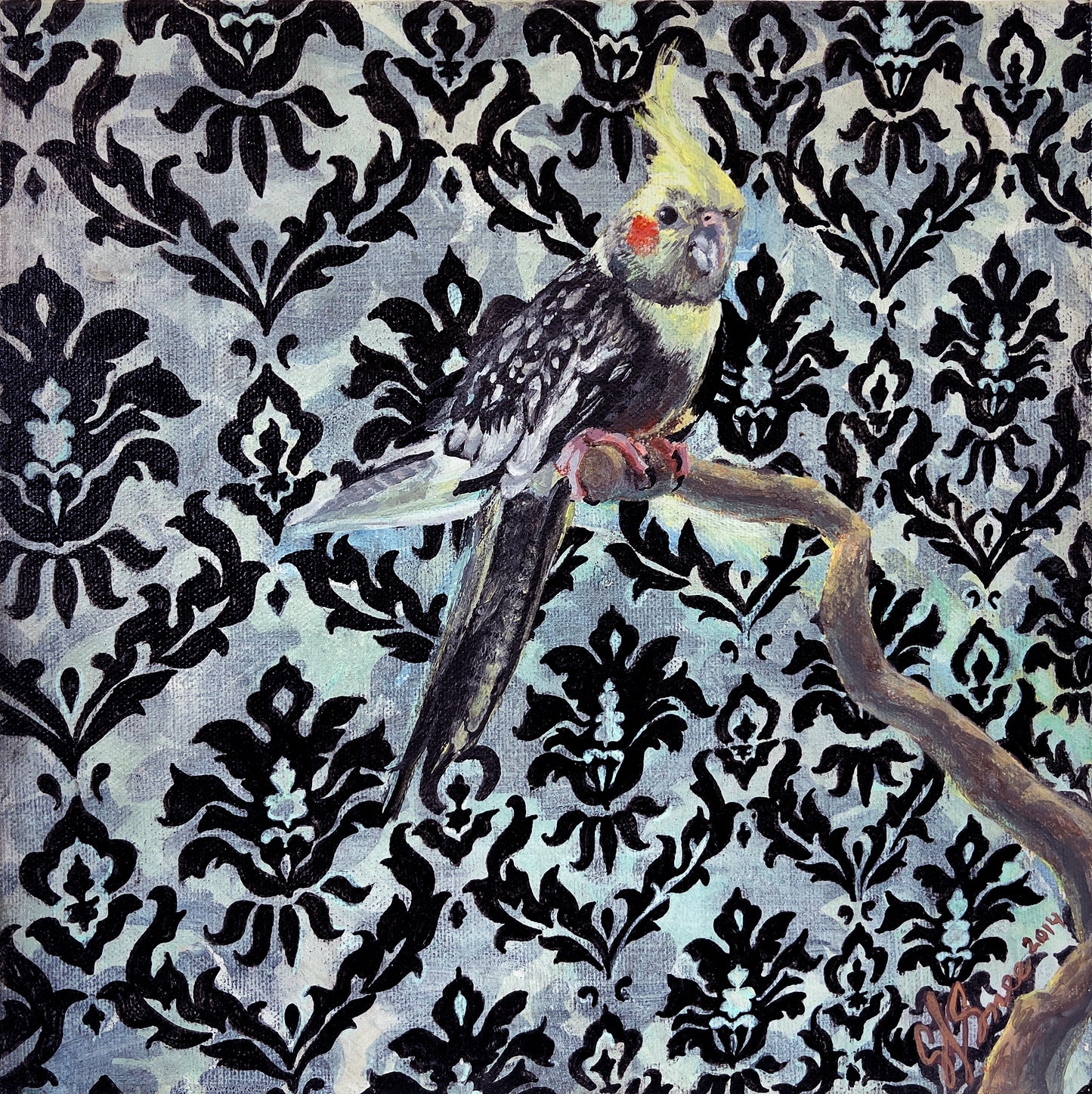 "Vintage Camouflage" Oil Painting