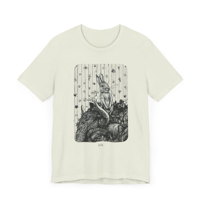 Bunny on Bison Print Light Weight Tee