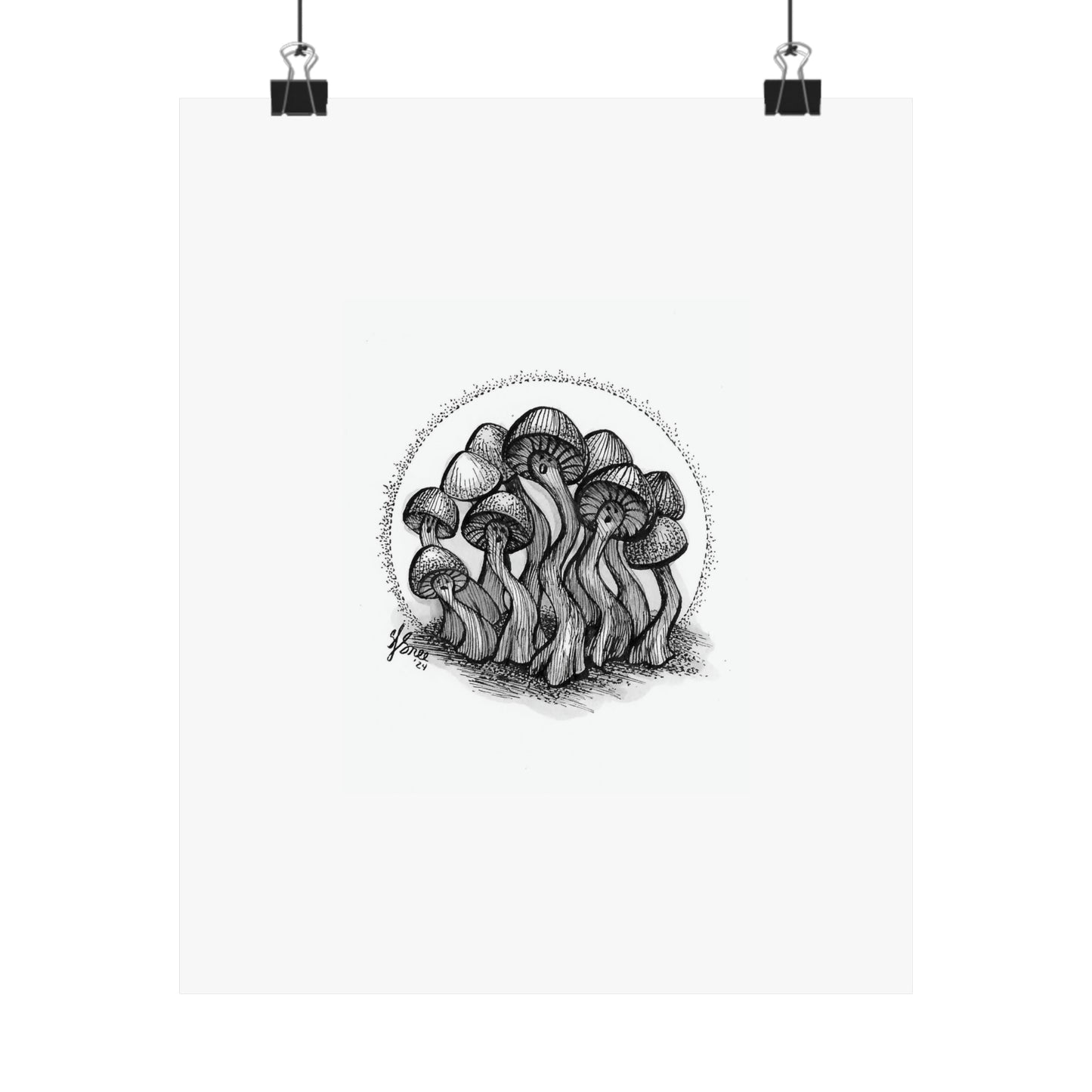 "Mushroom Chorus 3" Matte Vertical Posters