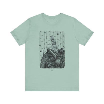 Bunny on Bison Print Light Weight Tee