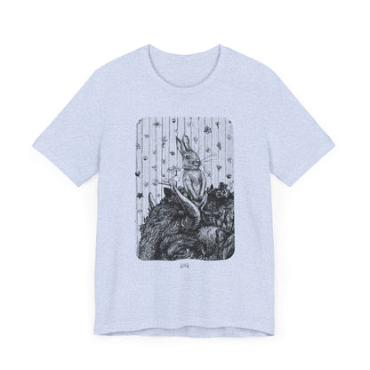 Bunny on Bison Print Light Weight Tee