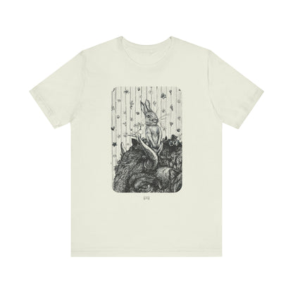 Bunny on Bison Print Light Weight Tee