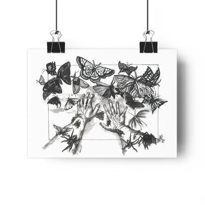 "Crawling to Change (Spiders and Butterflies)" Giclée Art Print