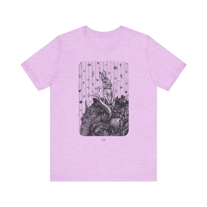 Bunny on Bison Print Light Weight Tee