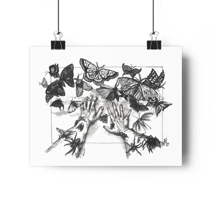 "Crawling to Change (Spiders and Butterflies)" Giclée Art Print